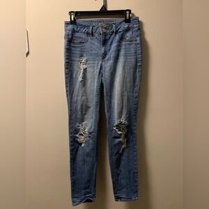 Mossimo distressed high waist skinny jeans size 3